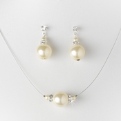 Pearl Necklace Earring Set NE 8369 Ivory Pearl Necklace Earring Set NE 8369 Ivory