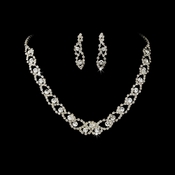 Stunning Silver Clear Rhinestone Necklace & Earring Set 355 Stunning Silver Clear Rhinestone Necklace & Earring Set 355