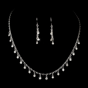 Necklace Earring Set 70248 Silver Clear Necklace Earring Set 70248 Silver Clear