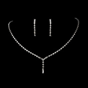 Lovely Silver Clear Rhinestone Necklace & Earring Set 312 Lovely Silver Clear Rhinestone Necklace & Earring Set 312