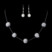 Necklace 950 Earring 1000 Silver Clear Necklace 950 Earring 1000 Silver Clear