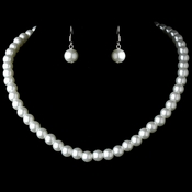 Necklace Earring Set 10912 Silver Ivory Necklace Earring Set 10912 Silver Ivory