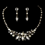 Gold Pearl Bridal Jewelry Set NE 8234 Gold Pearl Bridal Jewelry Set NE 8234