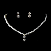 Gold Ivory Child's Rhinestone Flower & Pearl Jewelry Set NE 402 Gold Ivory Child's Rhinestone Flower & Pearl Jewelry Set NE 402