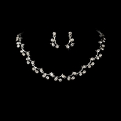 Elegant Silver Crystal Bridal Jewelry Set NE 388 Elegant Silver Crystal Bridal Jewelry Set NE 388
