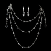 * Stunning Silver Clear Layed Swavorski Crystal Necklace NE 7171 * Stunning Silver Clear Layed Swavorski Crystal Necklace NE 7171