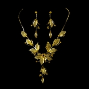 Necklace Earring Set NE 8280 Gold Topaz Necklace Earring Set NE 8280 Gold Topaz