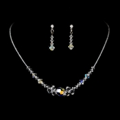 Silver AB Swarovski Crystal Bridal Jewelry Set NE 8121 Silver AB Swarovski Crystal Bridal Jewelry Set NE 8121
