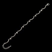 Silver Clear Rhinestone Flower Bracelet B 378 Silver Clear Rhinestone Flower Bracelet B 378