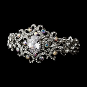 Dazzling Antique Silver Clear AB Bangle Bracelet B 1327 Dazzling Antique Silver Clear AB Bangle Bracelet B 1327