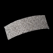 Silver Clear Rhinestone Hair Barrette 1130 Silver Clear Rhinestone Hair Barrette 1130