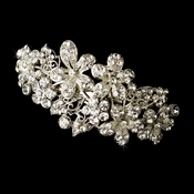 Barrette 5040 Rhodium Silver Clear Barrette 5040 Rhodium Silver Clear