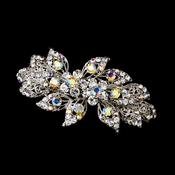 Stunning Antique Silver AB Barrette 8334 Stunning Antique Silver AB Barrette 8334