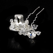 * Swarovski Silver Bridal Hair Pin 94 * Swarovski Silver Bridal Hair Pin 94
