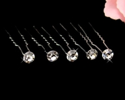 Silver with Clear Stones Hair Accents Hair Pin 7 (Set of 12) Silver with Clear Stones Hair Accents Hair Pin 7 (Set of 12)
