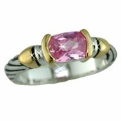 Antique Silver Pink Stones Designer Ring 4082 Antique Silver Pink Stones Designer Ring 4082