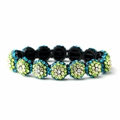 Glistening Four Tone Green Crystal Stretch Bracelet 8543 Glistening Four Tone Green Crystal Stretch Bracelet 8543