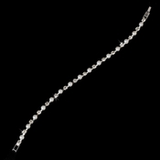 * Silver and White Pearl Rhinestone Skipping Bracelet B 159 * Silver and White Pearl Rhinestone Skipping Bracelet B 159