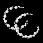 * Silver White Clear Earring Set 8549 * Silver White Clear Earring Set 8549