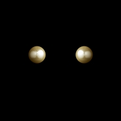 Silver Champagne Pearl Stud Earrings E 7505 Silver Champagne Pearl Stud Earrings E 7505