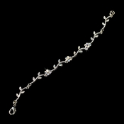 Silver AB Rhinestone Floral Bracelet B 383 Silver AB Rhinestone Floral Bracelet B 383