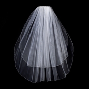 2 Tier 25" and 30" Elbow Pencil Edge Bridal Veil (VP E) 2 Tier 25" and 30" Elbow Pencil Edge Bridal Veil (VP E)