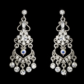 Bridal Chandelier Earring with Clear Crystals E 8415 Silver AB Bridal Chandelier Earring with Clear Crystals E 8415 Silver AB
