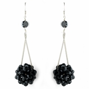 * Black Beaded Ball Earring Set 8551 * Black Beaded Ball Earring Set 8551
