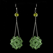 * Peridot Beaded Ball Earring Set 8551 * Peridot Beaded Ball Earring Set 8551