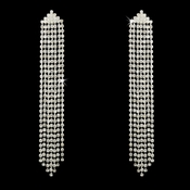 Silver Clear Dangling Clip On Earrings E 20638***Discontinued*** Silver Clear Dangling Clip On Earrings E 20638***Discontinued***