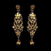 Antique Gold Tppaz Dangle Earrings E 1027 Antique Gold Tppaz Dangle Earrings E 1027