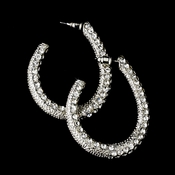 * Silver Clear Hoop Earring Set 8542 * Silver Clear Hoop Earring Set 8542