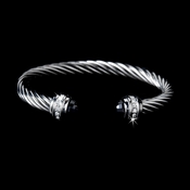 Silver with Black Stones Twisted Design Designer Bangle Bracelet 5007-BL***Discontinued*** Silver with Black Stones Twisted Design Designer Bangle Bracelet 5007-BL***Discontinued***