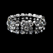 Silver Clear Rhinestone Crystal Bracelet B 978 Silver Clear Rhinestone Crystal Bracelet B 978