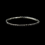 Charming Silver Black Rhinestone Stretch Bracelet 8011 Charming Silver Black Rhinestone Stretch Bracelet 8011