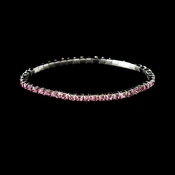 Charming Silver Pink Rhinestone Stretch Bracelet 8011 Charming Silver Pink Rhinestone Stretch Bracelet 8011