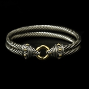 Designer Inspired Silver Double Cable Bangle Bracelet 3277 Designer Inspired Silver Double Cable Bangle Bracelet 3277