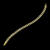 Gold Clear Double Row Rhinestone Bracelet 80002 Gold Clear Double Row Rhinestone Bracelet 80002