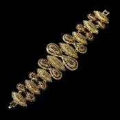 Glamorous Vintage Gold Amber Rhinestone Bracelet 8290 Glamorous Vintage Gold Amber Rhinestone Bracelet 8290
