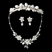 Bridal Necklace Earring & Tiara Set NE 8309 Comb 8243 Bridal Necklace Earring & Tiara Set NE 8309 Comb 8243