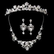 Swarovski Crystal Bridal Necklace Earring & Tiara Set 8310 Swarovski Crystal Bridal Necklace Earring & Tiara Set 8310