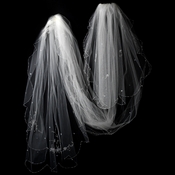 Veil 150 White - 2 Layer Veil (30" x 120" long x 72" wide) Beaded Embroidery Only available in White Veil 150 White - 2 Layer Veil (30" x 120" long x 72" wide) Beaded Embroidery Only available in White