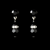 Black Swarovski Crystal Bridal Earrings E 200 Black Swarovski Crystal Bridal Earrings E 200