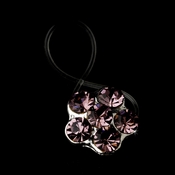 Silver-Light Amethyst Rhinestone Flower Toe Ring 2 Silver-Light Amethyst Rhinestone Flower Toe Ring 2