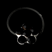 Silver-Black Rhinestone Flower Toe Ring 2 Silver-Black Rhinestone Flower Toe Ring 2