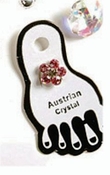 Silver-Pink Rhinestone Flower TOE-RING-P Silver-Pink Rhinestone Flower TOE-RING-P