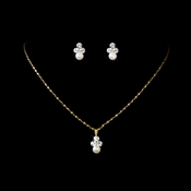 Necklace Earring Set NE 112 Gold Ivory Necklace Earring Set NE 112 Gold Ivory