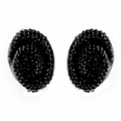 Black Crystal Clip-On Earrings E 8589 Black Crystal Clip-On Earrings E 8589