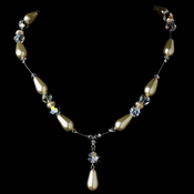 * Elegant Silver Ivory Pearl Necklace N 8141 * Elegant Silver Ivory Pearl Necklace N 8141