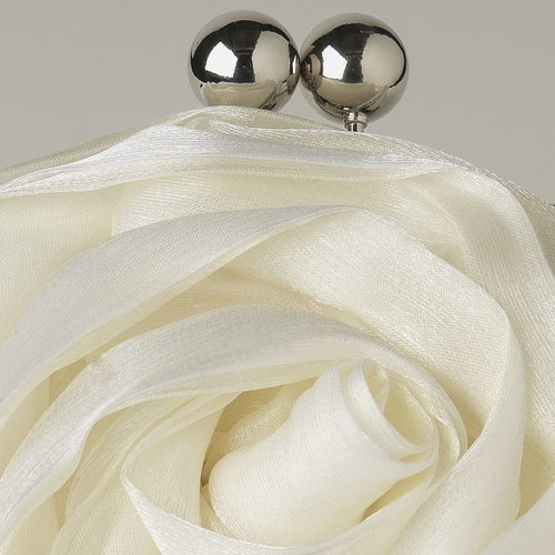 Cream Floral Rose Evening Bag 329 with Silver Frame & Shoulder Strap Cream Floral Rose Evening Bag 329 with Silver Frame & Shoulder Strap